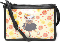 Donna & Drew Women Evening/Party, Casual Black PU Sling Bag