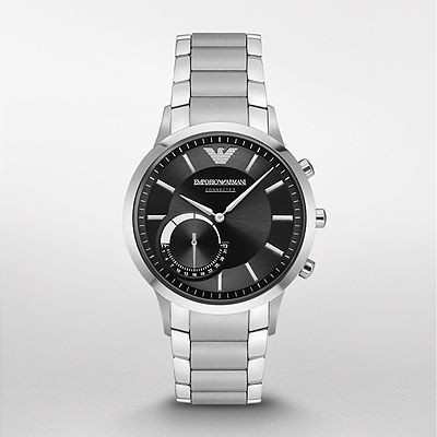 Emporio Armani Mobile Phones, Tablets - Emporio Armani Connected Hybrid (For Men) Smartwatch(Silver Strap Medium)
