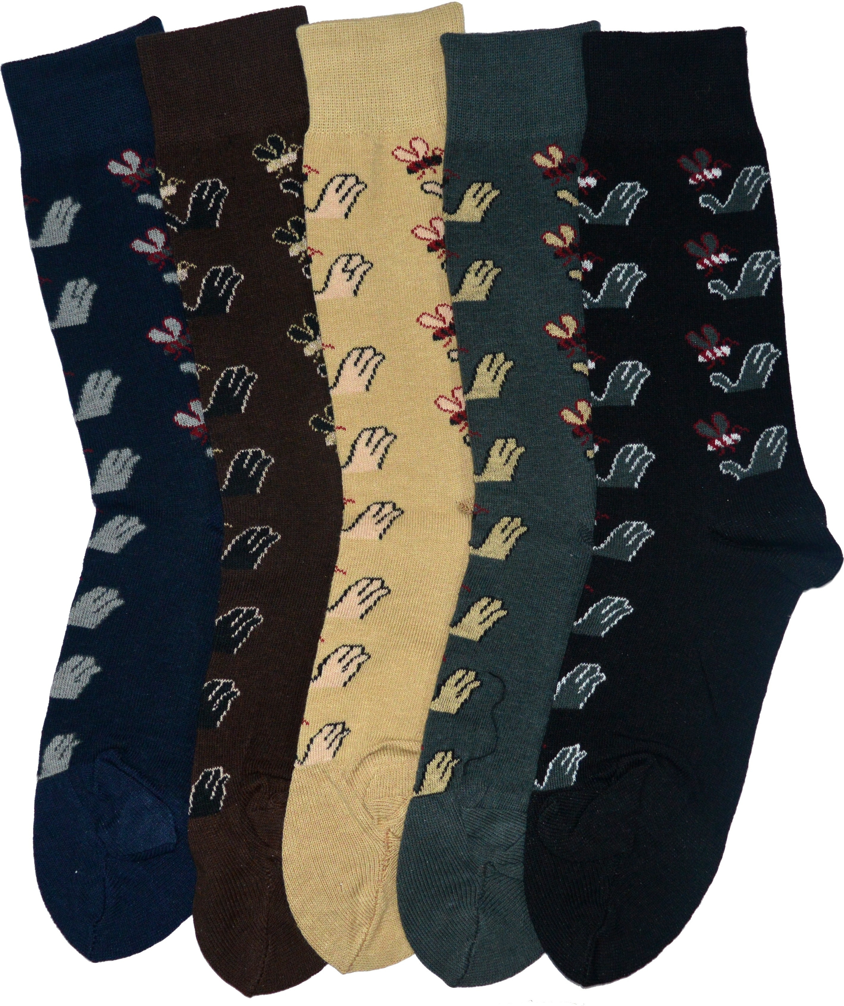 Gen Womens Printed Crew Length Socks(Pack of 5)