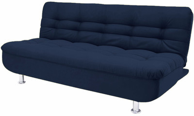 Fabhomedecor Hugo Solid Wood Double Sofa Bed(Finish Color - Dark Blue Mechanism Type - Fold Out)
