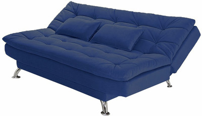 Fabhomedecor Katy Solid Wood Double Sofa Bed(Finish Color - Dark Blue Mechanism Type - Fold Out)
