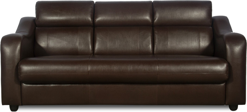 Rej Interio Elite Leather 3 Seater Sofa Finish Color Brown Rej Interio Elite Leather 3 Seater Sofa Finish Color Brown