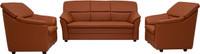 Wood Pecker Lily Solid Wood 3 + 1 + 1 Brown Sofa Set(Configuration - U-Shaped)