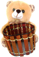 Saugat Traders Teddy Bear Pen Stand  - 6.3 inch(Brown) RS.299.00