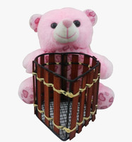 Saugat Traders Teddy Bear Pen Stand  - 6.3 Inch(Multicolor) RS.299.00