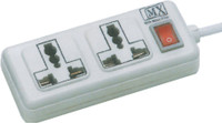MX MX840_Multicolor 2 Socket Surge Protector(Multicolor)
