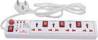 Anchor Spike Guard 4 way with Individual Switch 4 Socket Surge Protector(White)