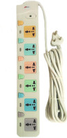 Tuscan TSC 035 3 Mtr 6 Socket Surge Protector(Multicolor)