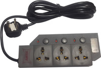 Antex HG 811 3 Socket Surge Protector(Black)