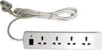 Bajaj 4 WAY SPIKE AND SURGE GUARD 4 Socket Surge Protector(White) RS.375.00