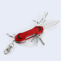 GoGifts Swiss 8 Function Multi Utility Swiss Knife(Black, Silver, Red)