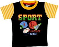 Myfaa Boys Embroidered T Shirt(Dark Blue)