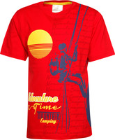 Joshua Tree Boys Printed T Shirt(Red) RS.259.00