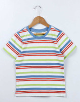 Beebay Boys Striped T Shirt(Multicolor, Pack of 1) RS.223.00