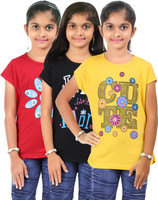 Bes-Tex Girls Printed T Shirt(Multicolor) RS.429.00