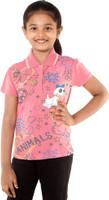 Menthol Girls Solid T Shirt(Pink) RS.299.00