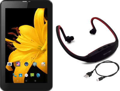 IKALL IK 1 I KALL IK1 3G+Wi-Fi calling tablet with Mp3/FM Player Neckband 4 GB 7 inch with Wi-Fi+3G(Black)