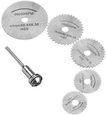 DIY Crafts 6 PCS HSS Circular Wood Cutting Saw Blade Discs Rotary Tool Mandrel Manual Cutter(0 W)