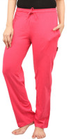 Nite Flite Solid Women's Pink Track Pants