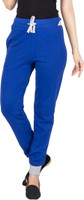 Campus Sutra Solid Women's Blue Track Pants