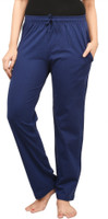 Nite Flite Solid Women's Blue Track Pants