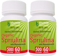 Bhumija Lifesciences Organic Spirulina Capsules 60