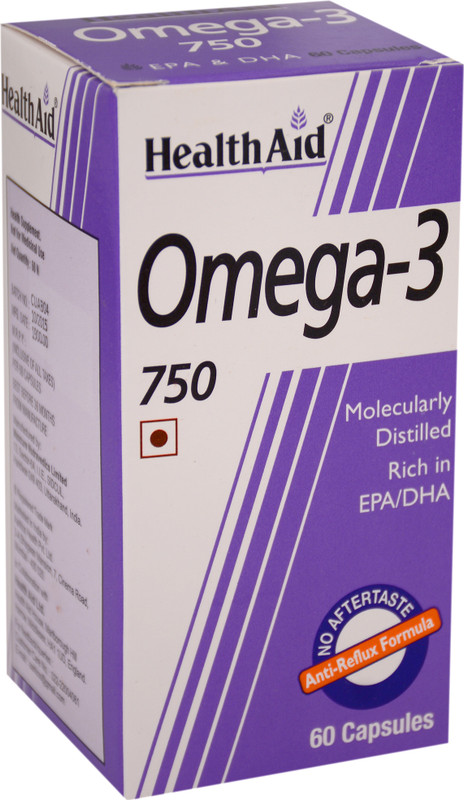 HealthAid Omega-3 750(60 No) RS.1235 (35.00% Off) - Flipkart