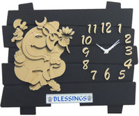 PMR Retail Analog Wall Clock(Brown, Black, Without Glass)