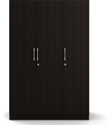 Spacewood Engineered Wood Free Standing Wardrobe(Finish Color - Natural Wenge woodpore, 3 Door )