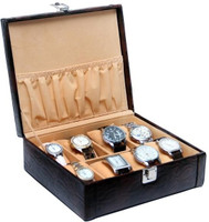 Borse WC005 Watch Box(Brown, Holds 8 Watches)