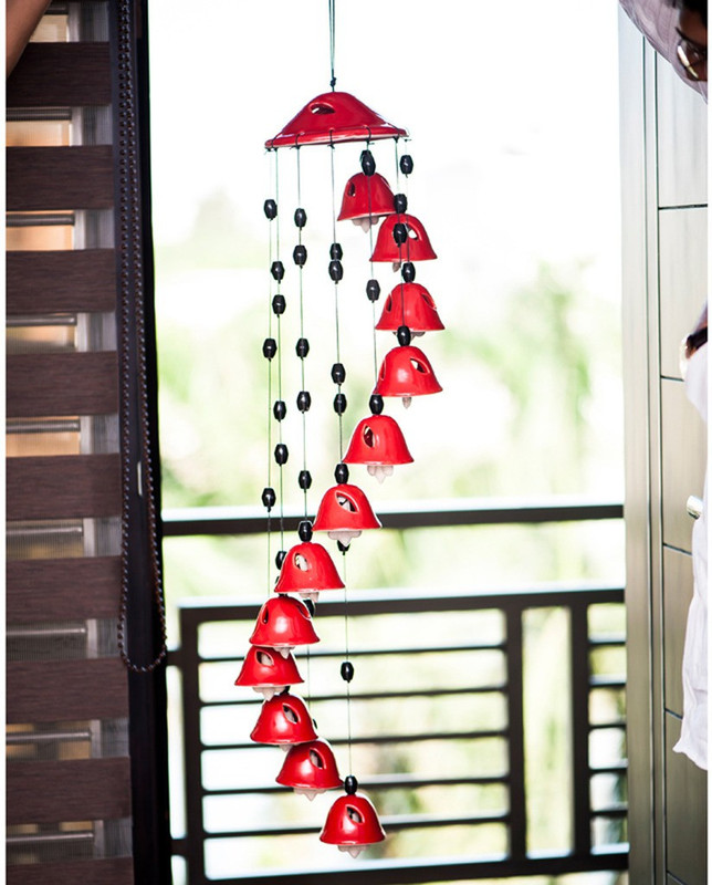 Https Sparkingdeals In Exclusivelane Ceramic Windchime Hang These Set Of 12 Bright Red Glazy Ceramic Wind Chime Bells In Balcony Or At The Entrance House To Accentuate It S Beauty And Add A Cheering Note