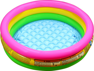 INTEX 3ft Inflatable Baby Pool Baby Bath Seat(Green, Pink, Yellow)