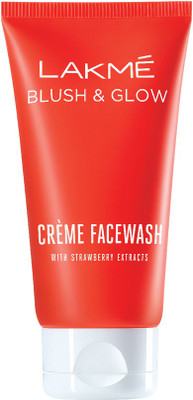 Lakmé Blush and Glow Strawberry Extracts Creme Face Wash(50 g) Lakmé Blush and Glow Strawberry Extracts Creme Face Wash(50 g)