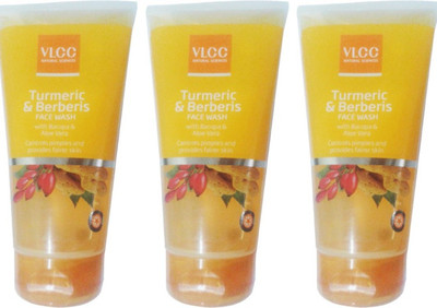 VLCC Turmeric & Berberis With Bacopa & Aloe Vera Pack of 3 Face Wash(450 ml) VLCC Turmeric & Berberis With Bacopa & Aloe Vera Pack of 3 Face Wash(450 ml)