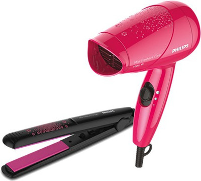 PHILIPS HP8643/46 Hair Straightener + Hair Dryer(1000 W, Pink, Black) PHILIPS HP8643/46 Hair Straightener + Hair Dryer(1000 W, Pink, Black)