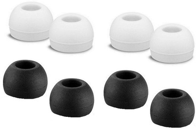 Atabz Earphone silicon buds tips 4pair In The Ear Headphone Cushion(Pack of 8, Black, White)