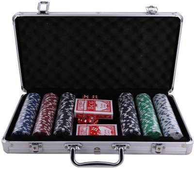 Wishkey 300 Pieces Poker Set Casino Chips Card Game(Multicolor) Wishkey 300 Pieces Poker Set Casino Chips Card Game(Multicolor)