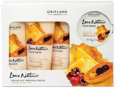 Oriflame Sweden Love Nature Facial Kit Tropical fruits(4 x 112.5 ml)
