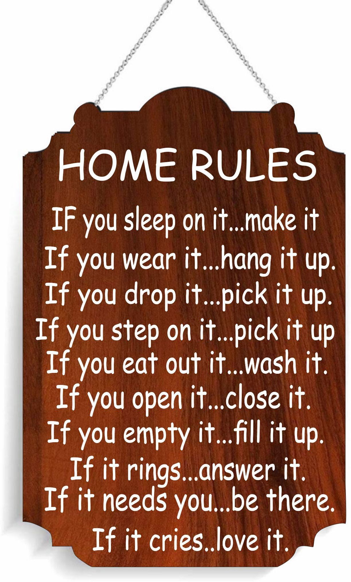 Home Decoration HOME RULES Wall hanging decor