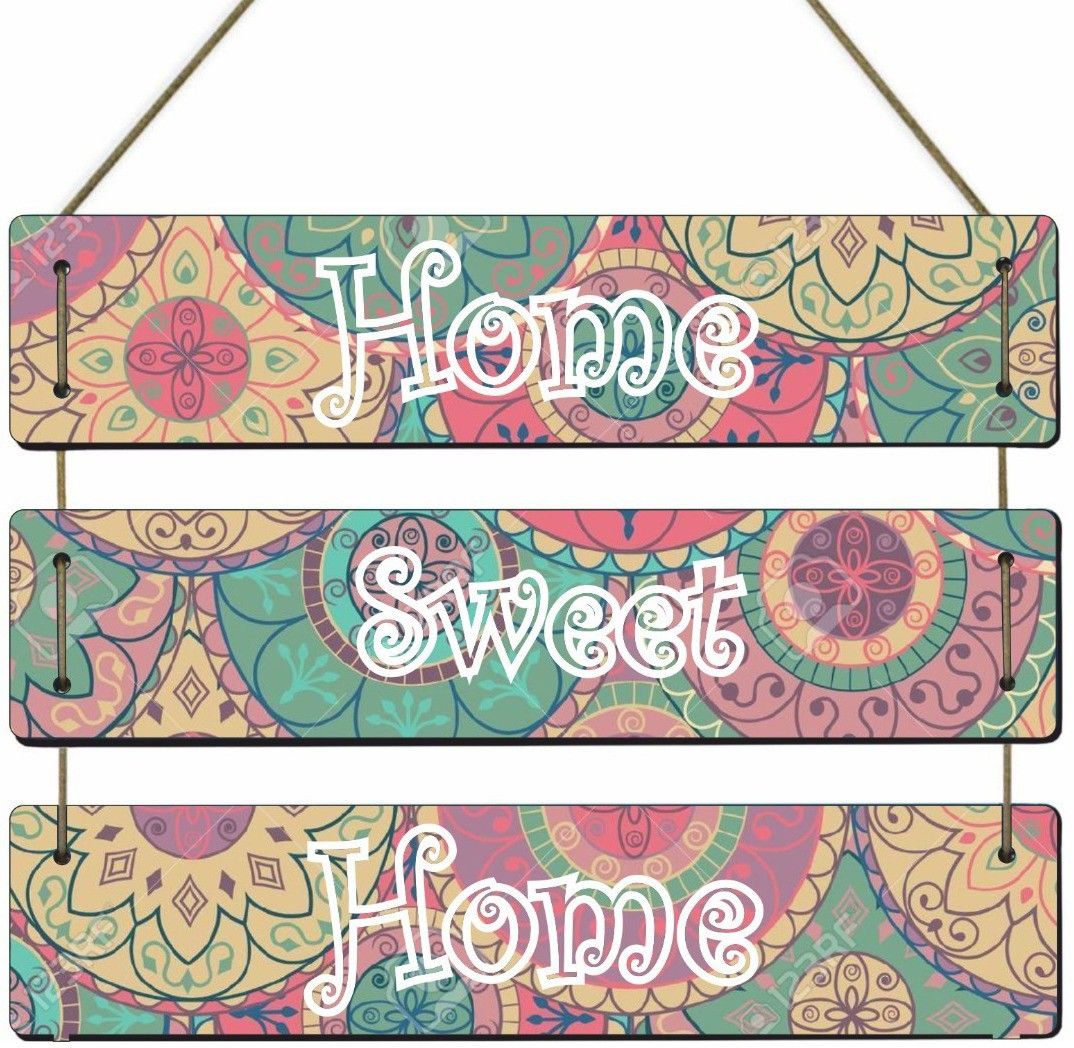 Home Sweet Home Quote Wall Hanging Board Plaque Sign for Room Decoration