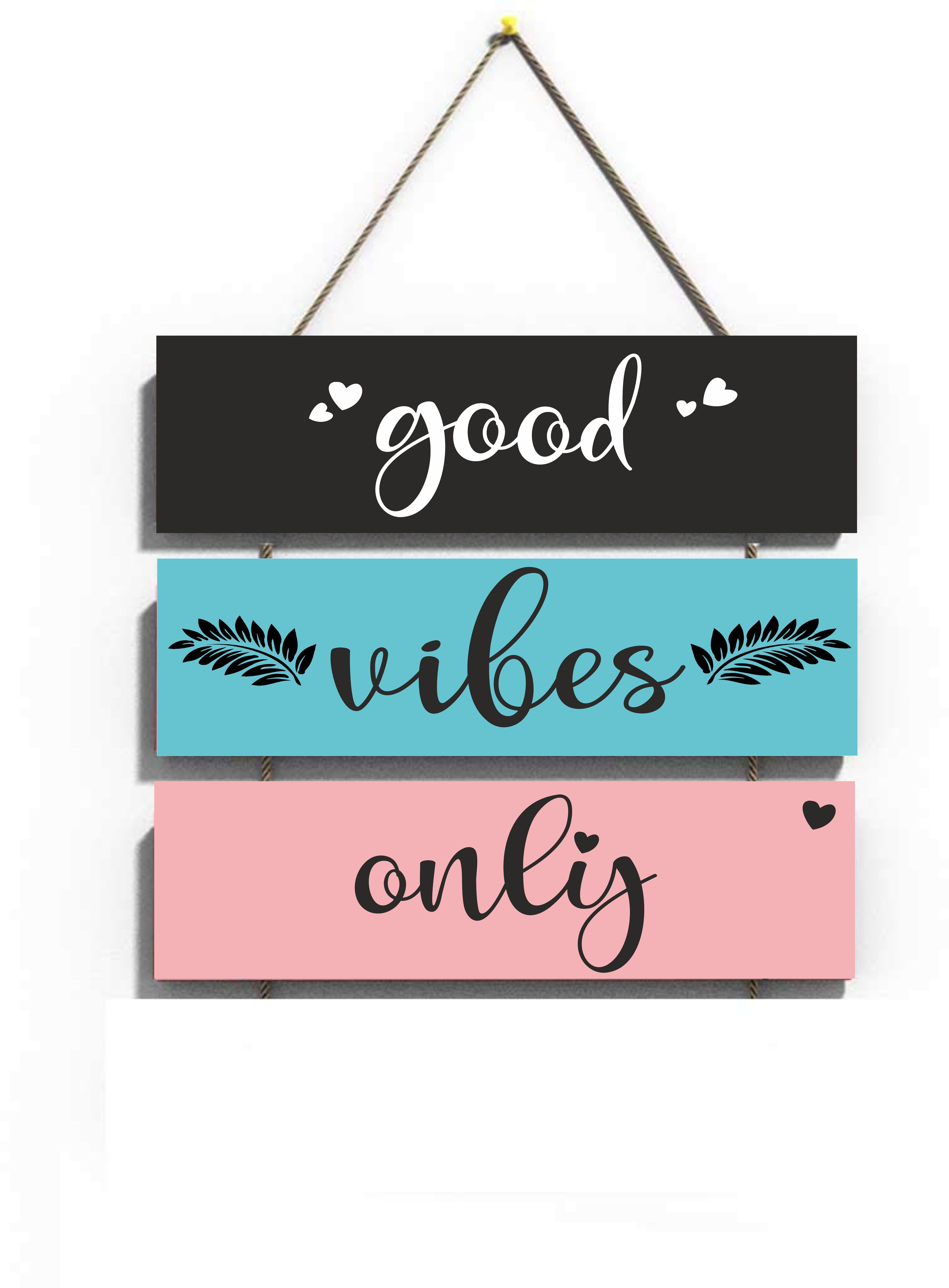 Good Vibes Only Wall Name Plate