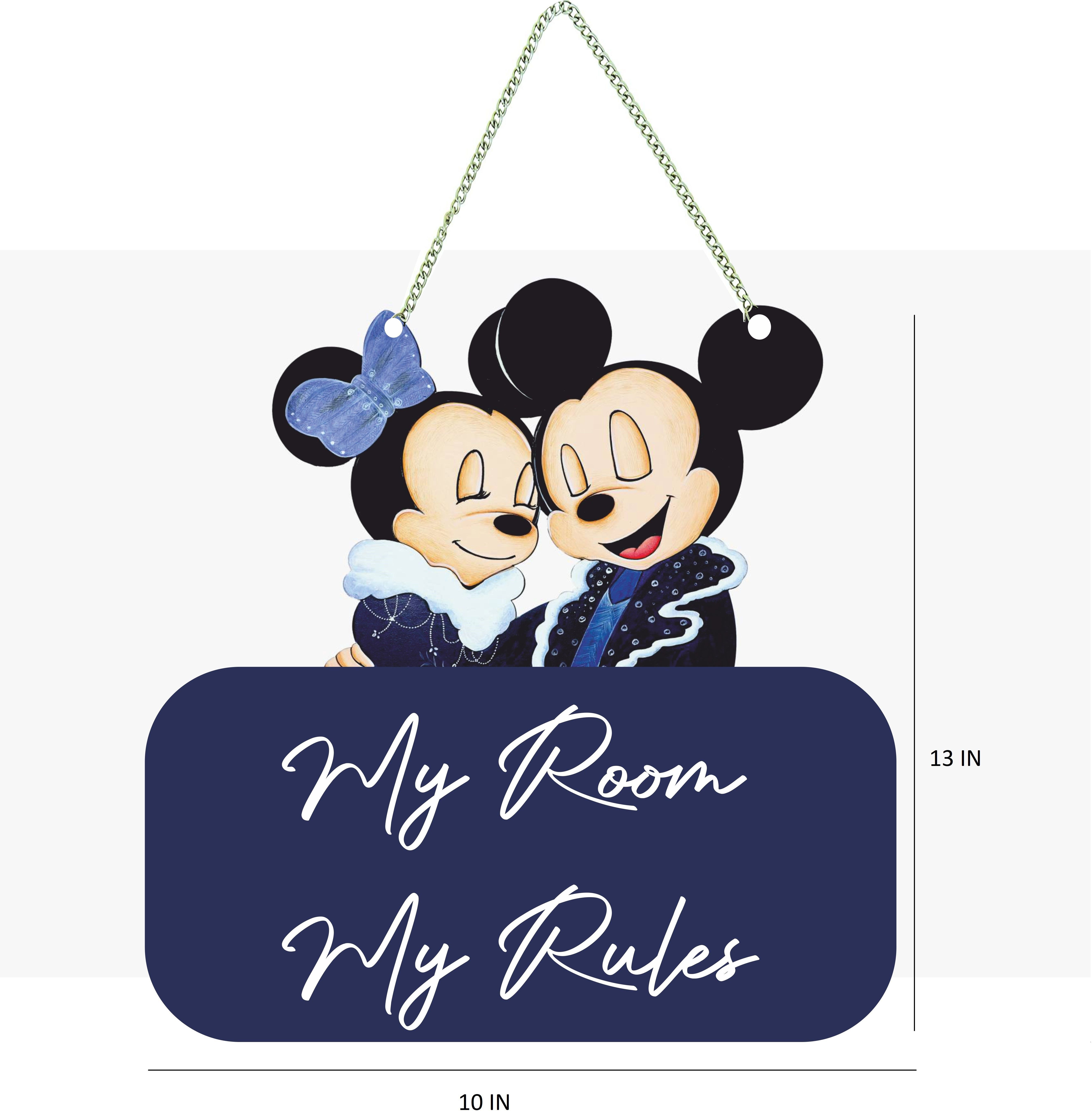 My Room My rules Wall Name PLate