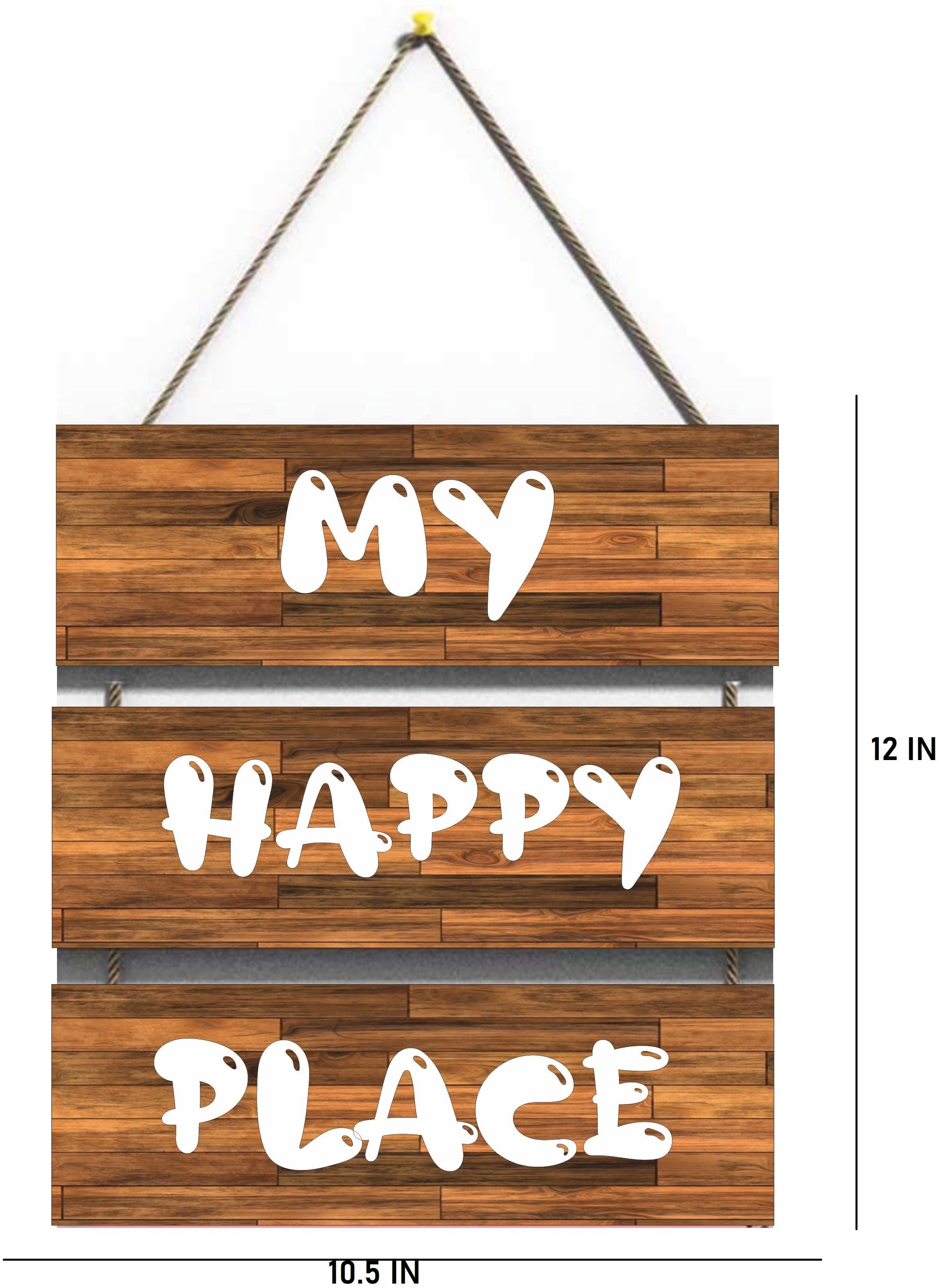 My happy place wall name plate