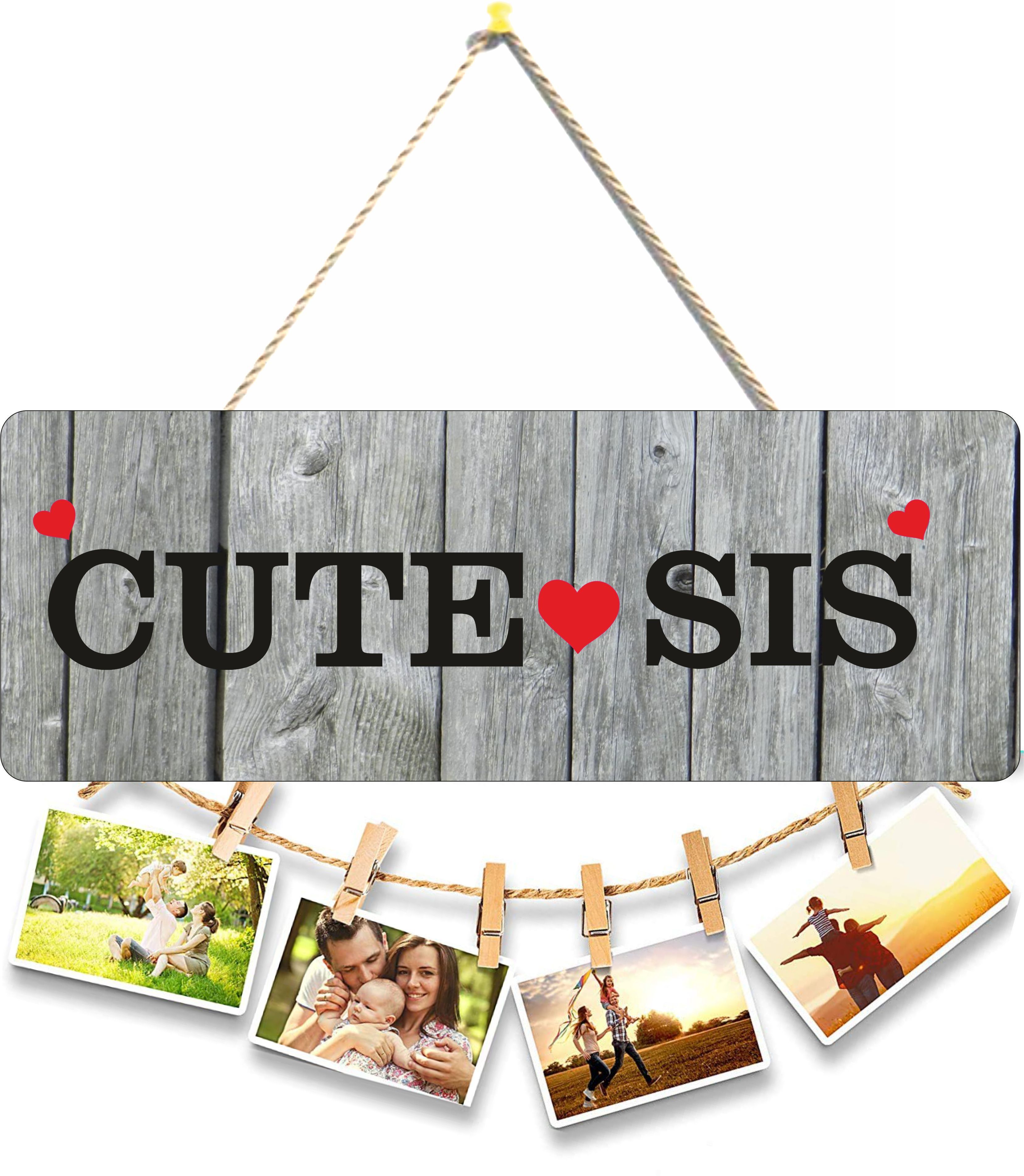 Cute Sis Beautiful Wooden Wall Hanging for Home