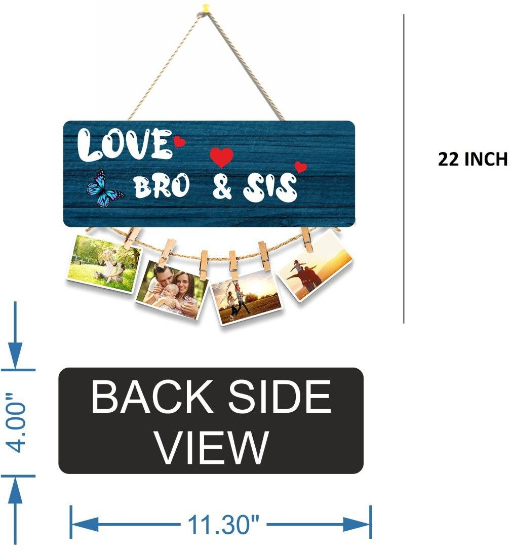 Love Bro & Sis Beautiful Wooden Wall Hanging For Home