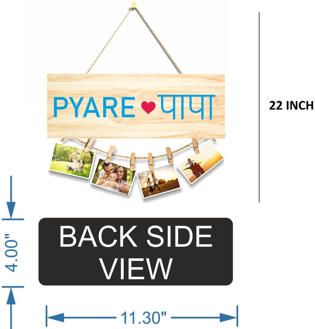 Pyare Papa Beautiful Wooden Wall Hanging For Home