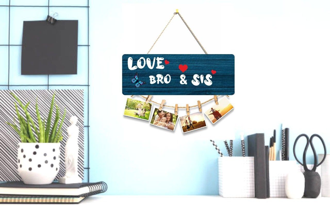 Love Bro & Sis Beautiful Wooden Wall Hanging For Home