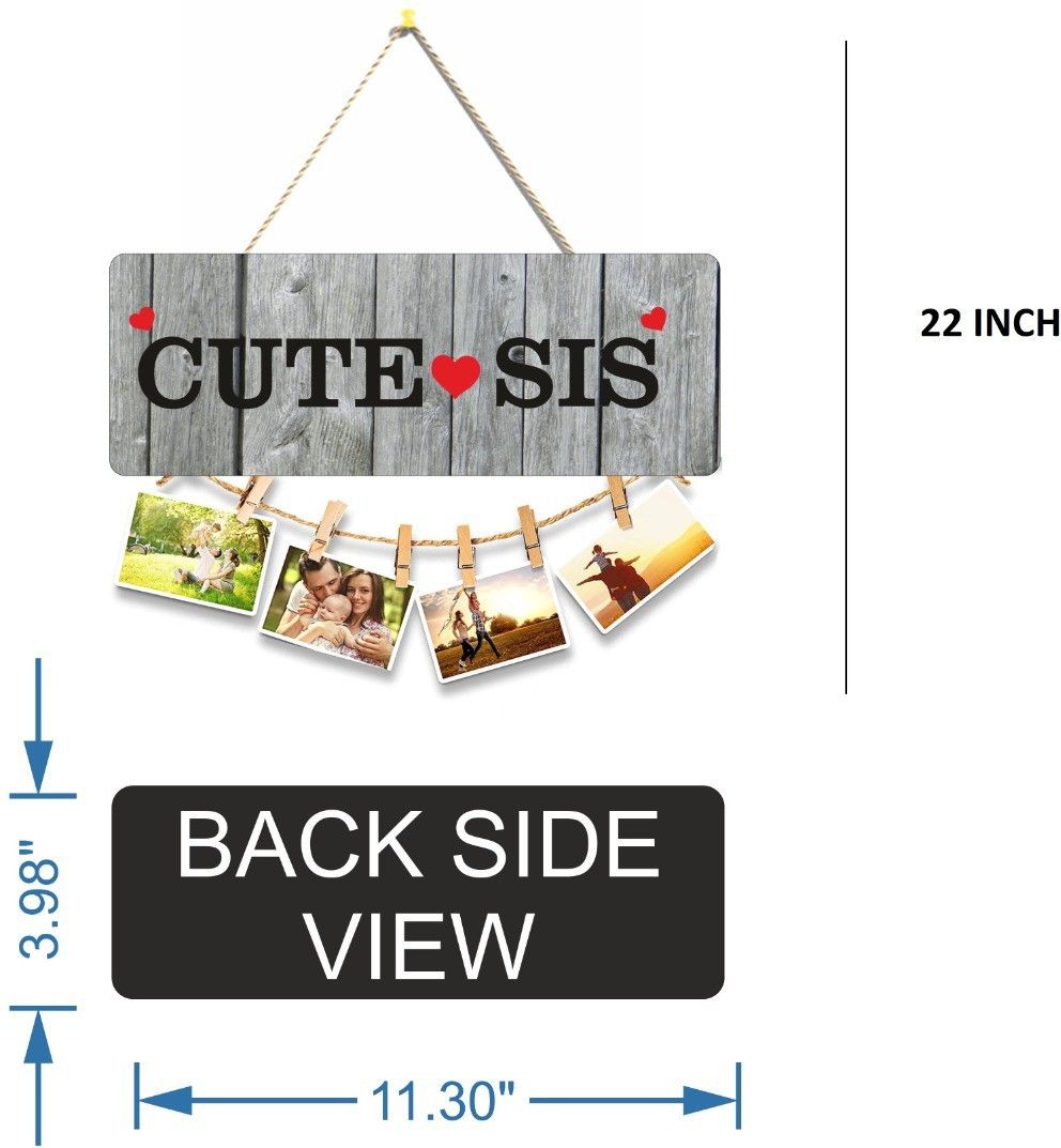 Cute Sis Beautiful Wooden Wall Hanging for Home