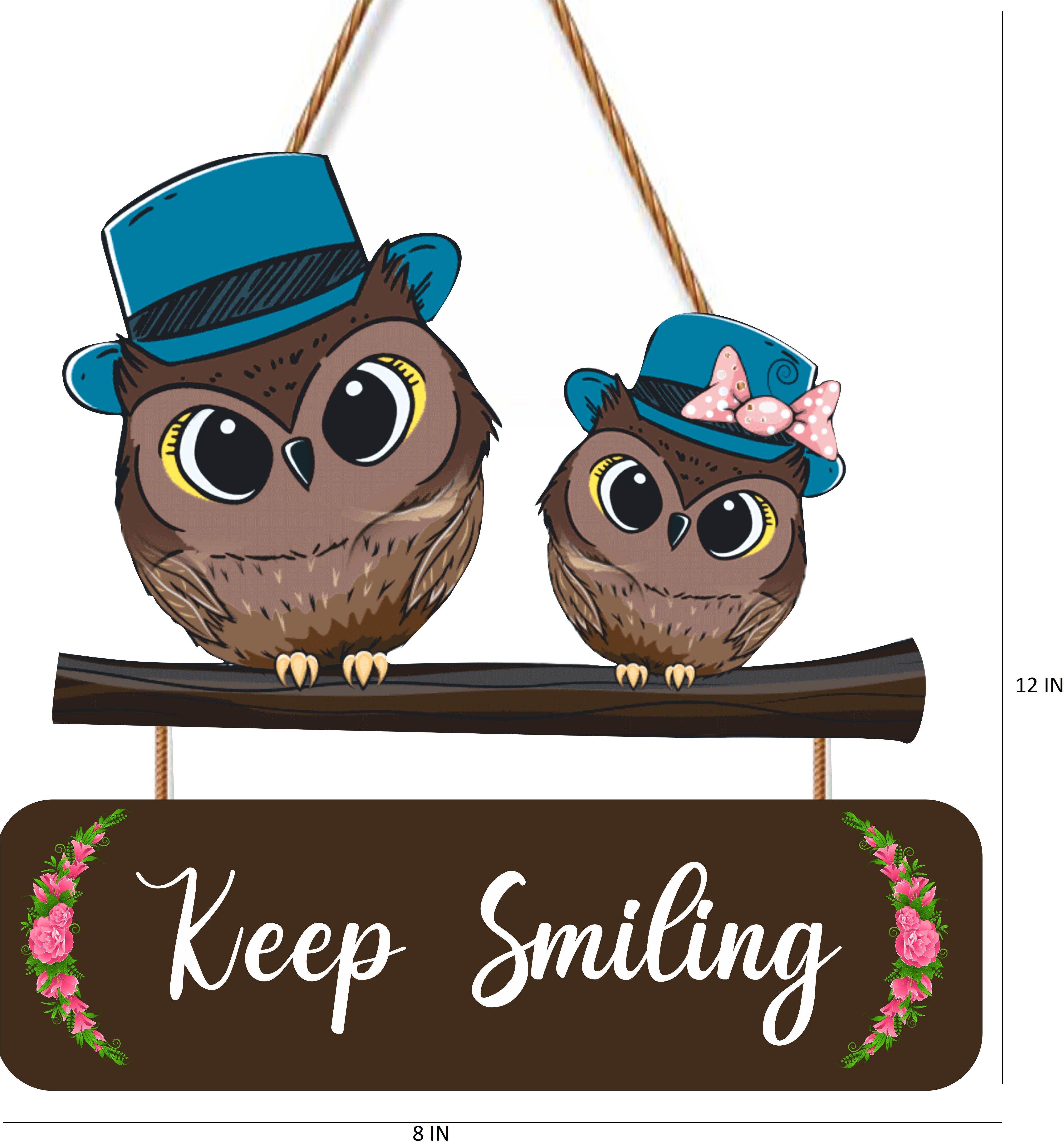 Keep Smiling Beautiful Wooden Wall Hanging For Home Wall Decoration Item