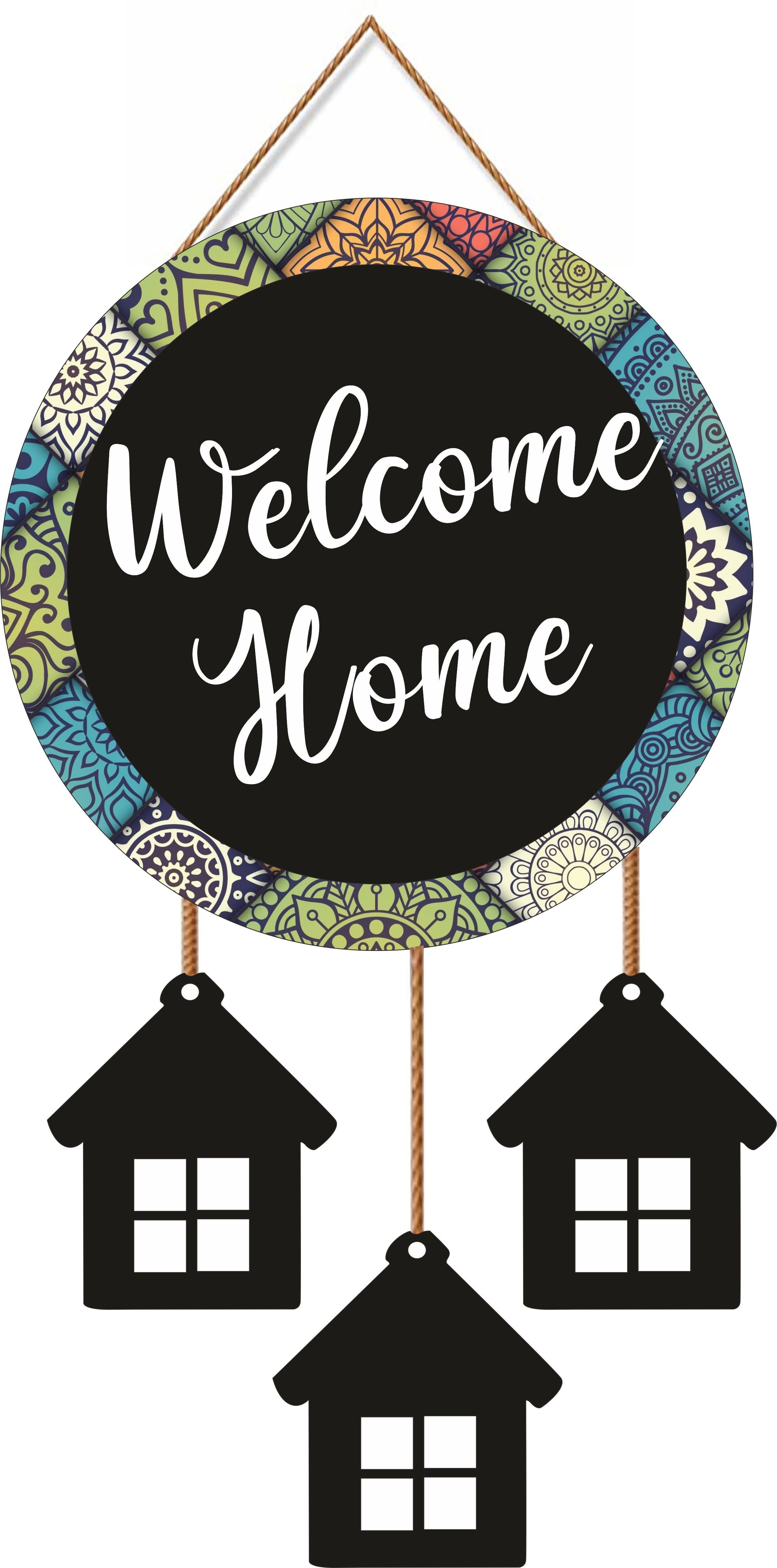 Welcome Home Black Beautiful Wooden Wall Hanging For Home